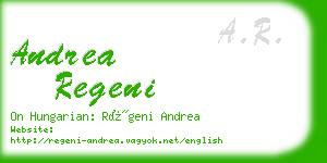 andrea regeni business card